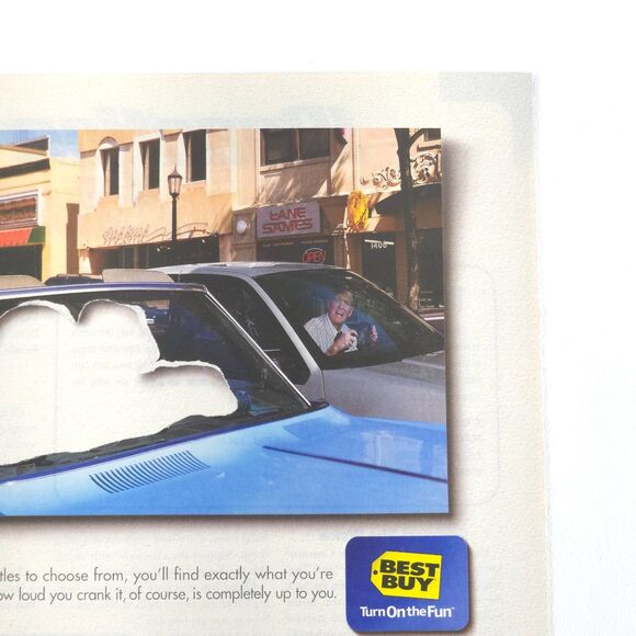 Best Buy Advertising Print Ad Garage Wall Art CD Music Car Stereo R&B Display - Picture 3 of 6